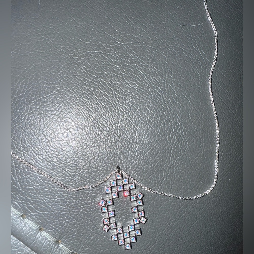 Touchstone Crystal From Swarovski Floating Cubes Pendant. Retired. NWT. - Picture 2 of 8